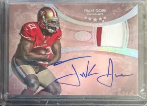 TOPPS FIVE STAR FRANK GORE PATCH AUTOGRAPH 12/25 front